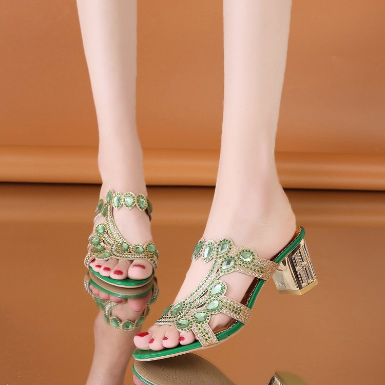 Women's Fashion Outerwear Chunky Heel High Heel Flip-flops Plus Size Sandals