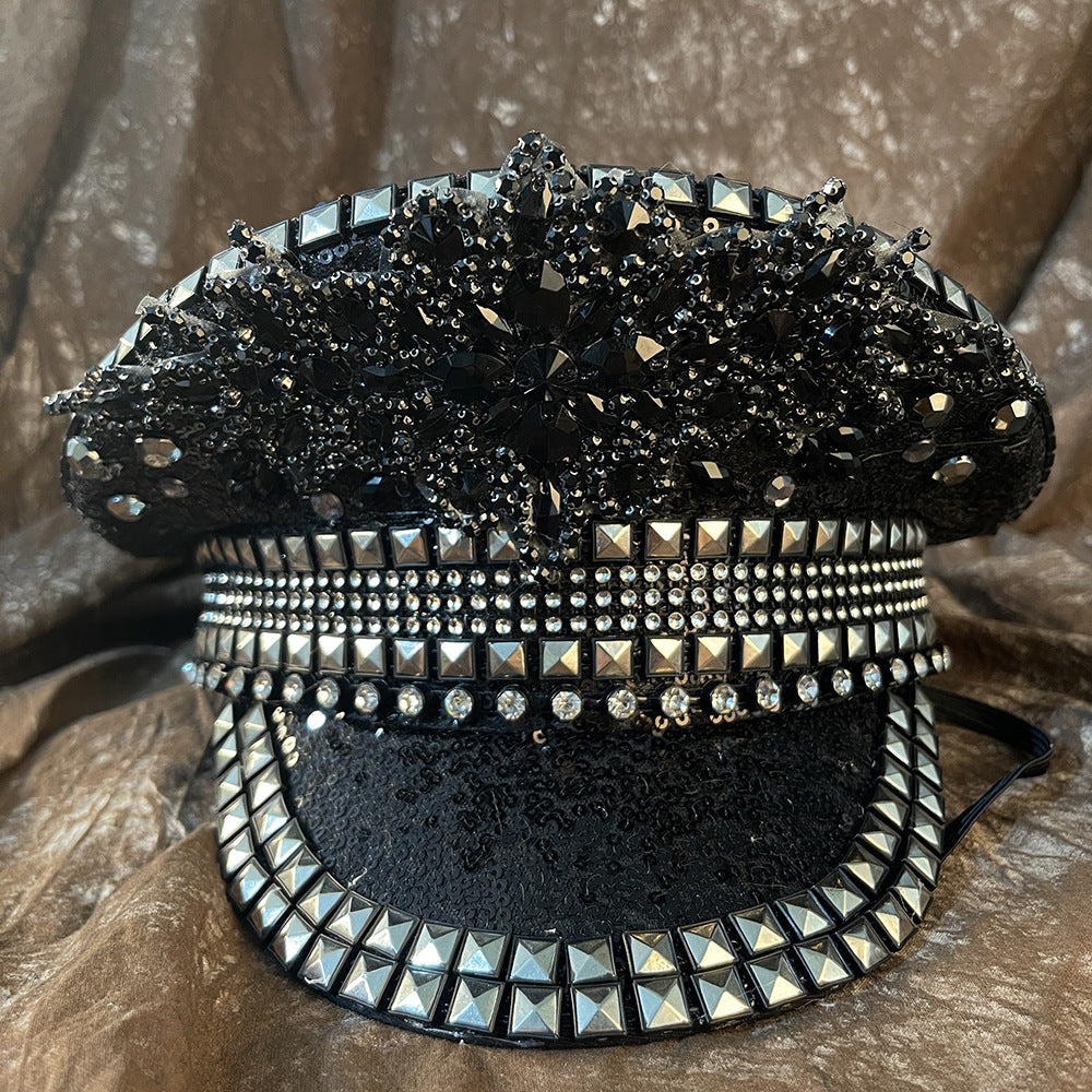 New All With Elegant Navy Blue Flat-top Cap