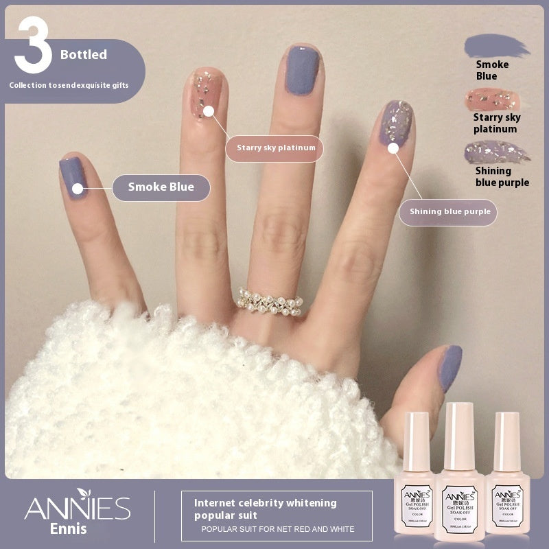 Women's Three-color New Ice Jelly Nude Color Gel Nail Polish Suit