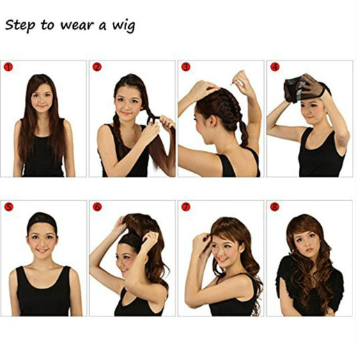 Women's Short Straight Hair Fashionable Golden Wig Dyed Mesh Women's Headgear