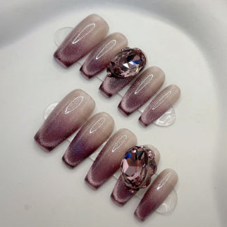 Women's Handmade Cat's Eye Wear Nail Tip