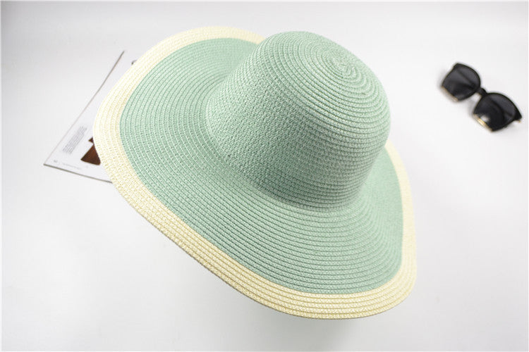 Women's Big Brim Hat Fashion Stitching Sweet