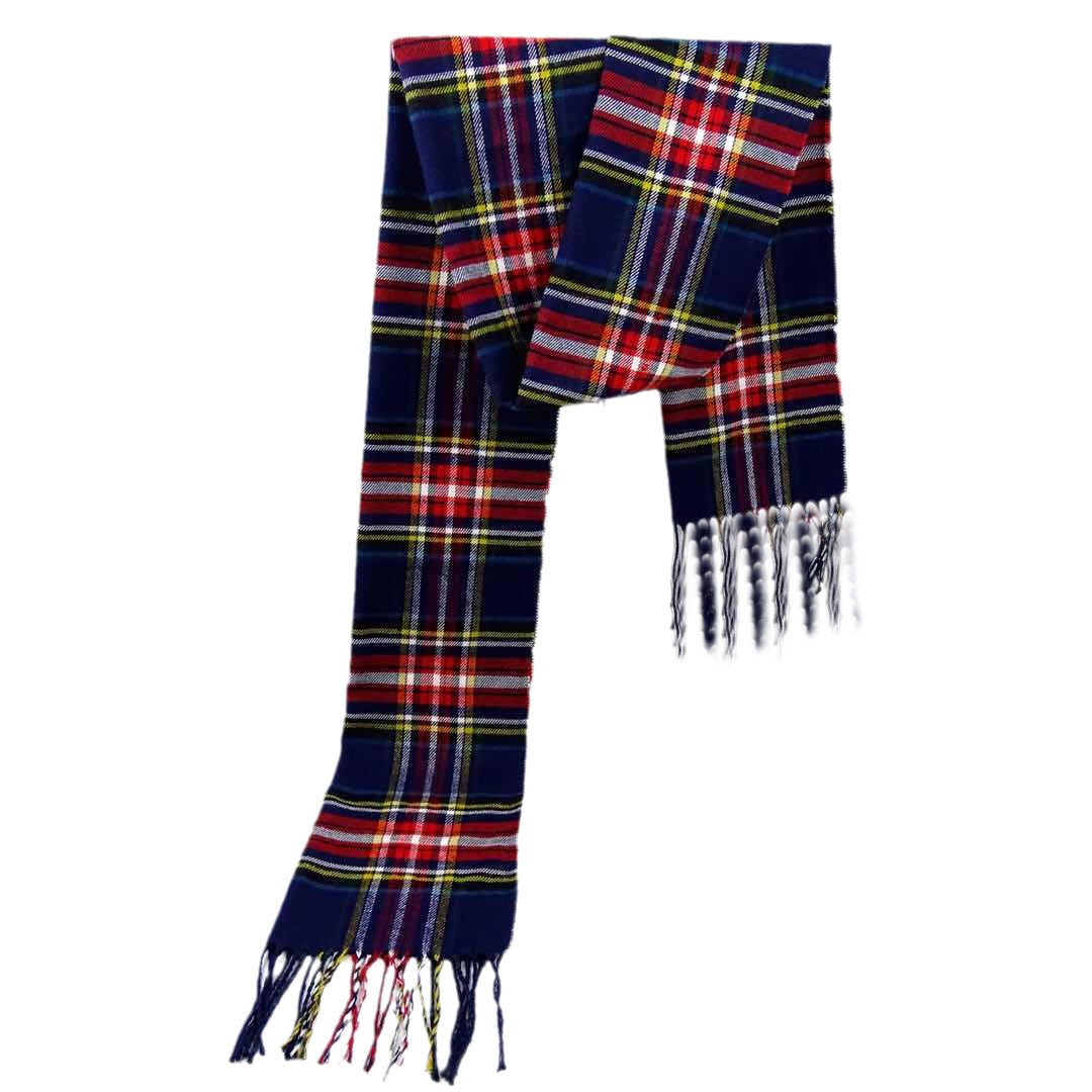Men's Versatile Reversible Checkered Shawl Scarf