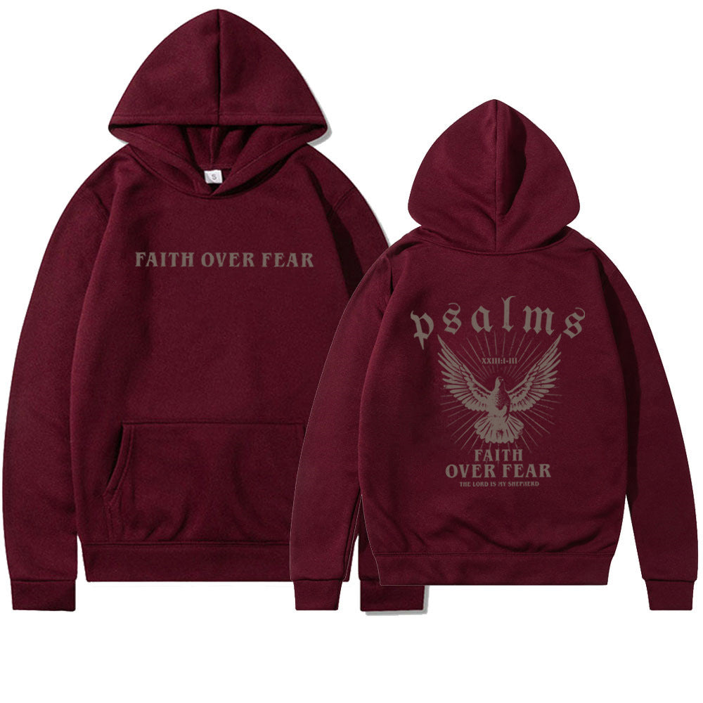 Hættetrøje Bibel Skriftmønster Piget Stil Sweatshirt