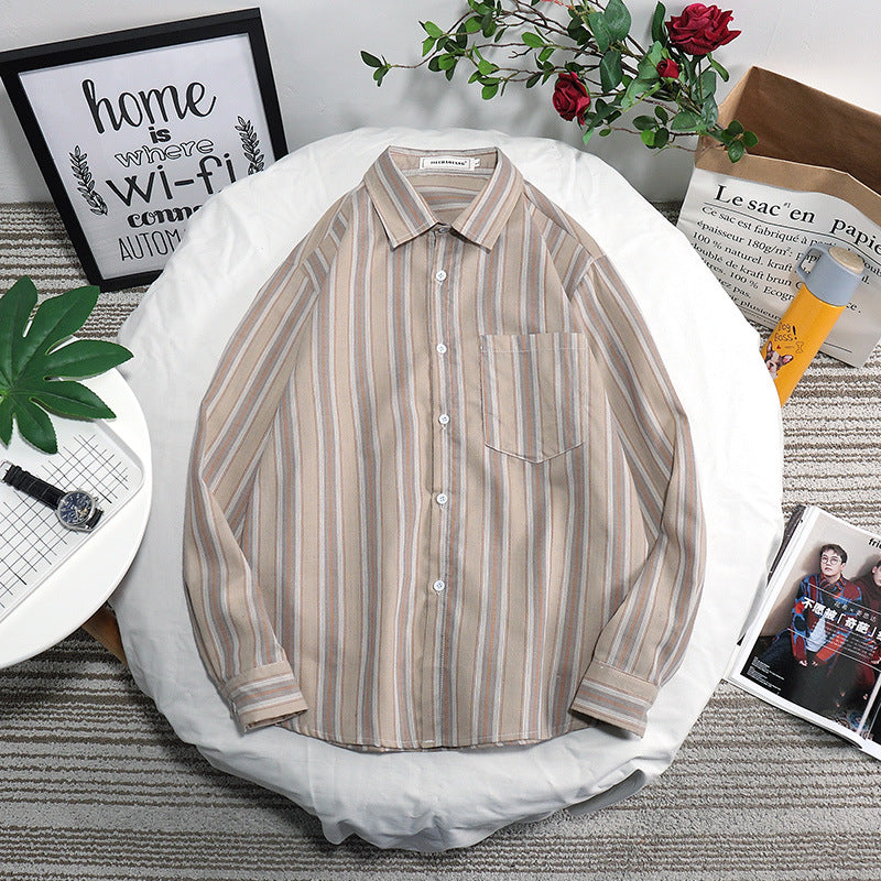 Men's Korean Style Jacket Loose Tide Brand Ins Lapel Shirt