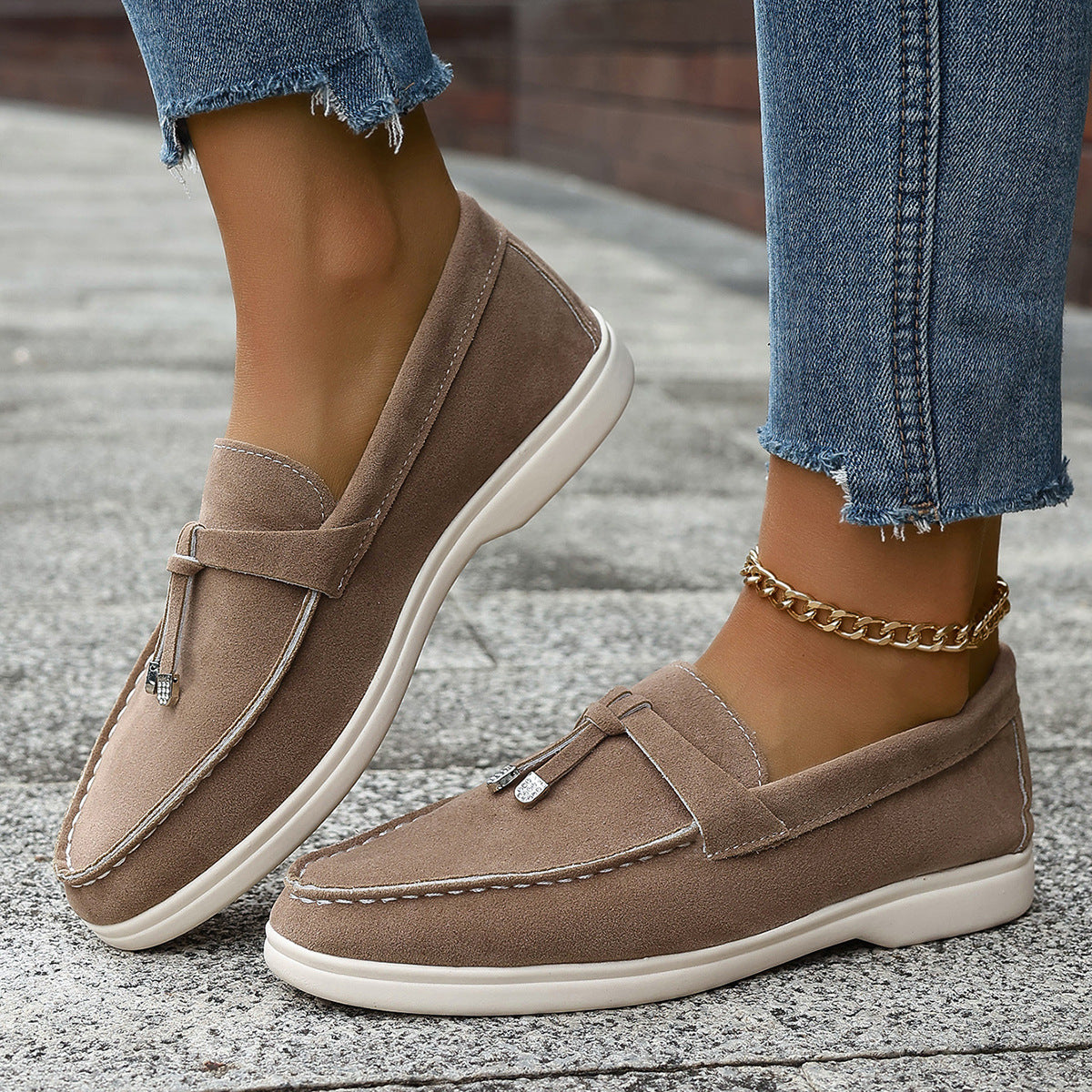 Europæiske og amerikanske slip-on loafers/gommino til udenrigshandel