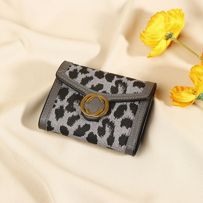 New Leopard Print Women's Wallet Multi-card-slot Coin Purse All-in-one Clutch Card Holder Female