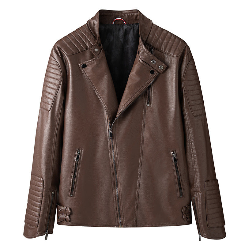 Spring And Autumn Thin Men's Leather Clothing Fashion Casual Motorcycle
