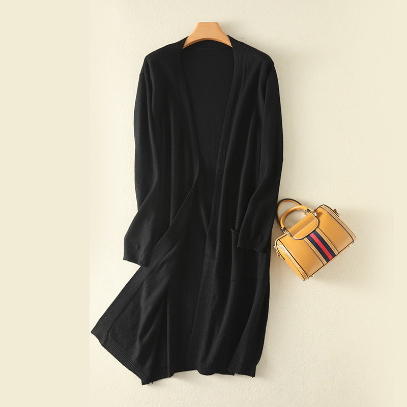 Mid-length Sweater Loose-fitting Jacket