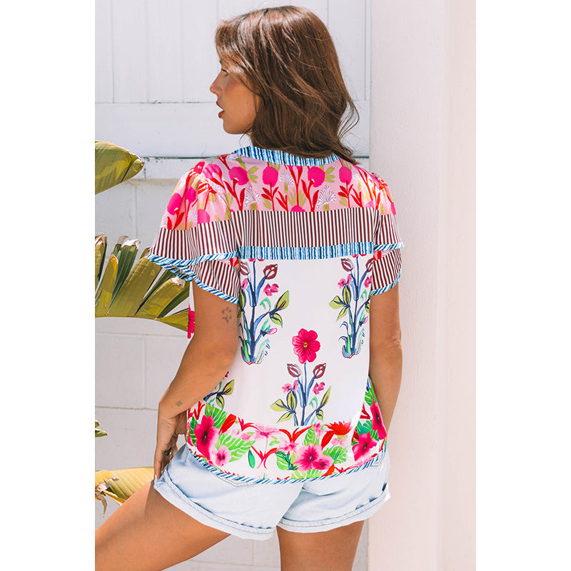 Retro Minority Floral Print Pullover
