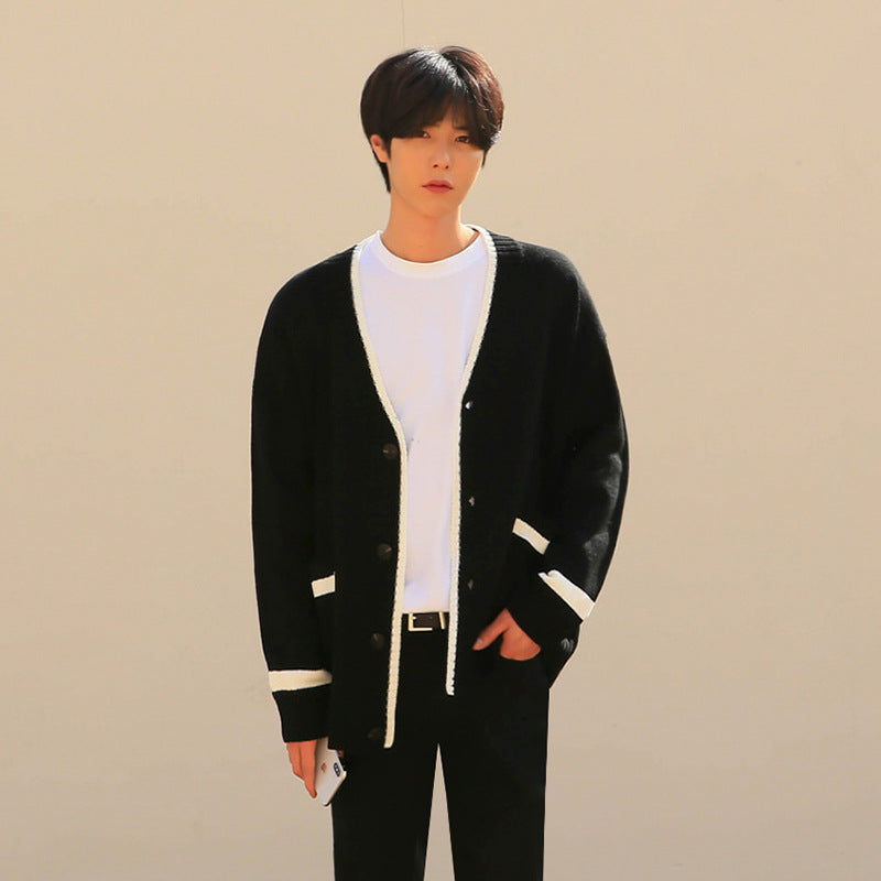 Men's Knitting Loose Sweater Coat