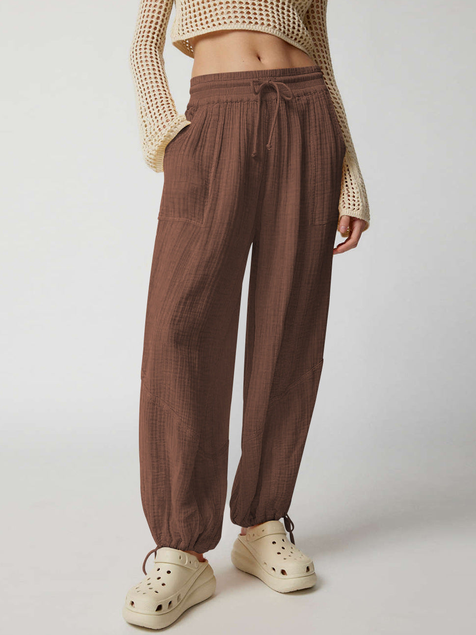 European And American Women's Clothing Versatile Sports Wide-leg Pants