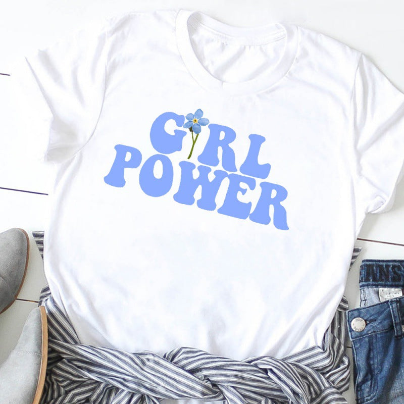 European And American Suffragette Round Neck Short-sleeved T-shirt