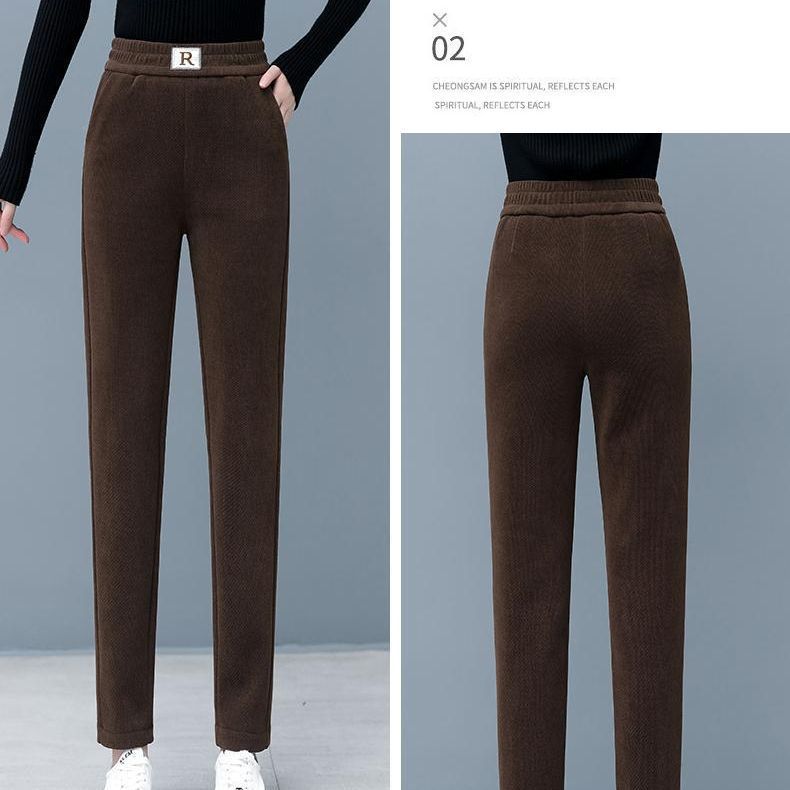 Warm Velvet Padded Thickened Bejirog Casual High Waist Slimming Skinny Pants