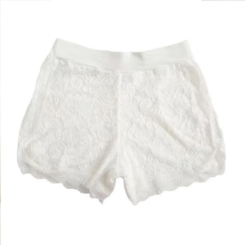 Summer New Anti-glare Safety Pants Women's Double Layer Non-rolled Leggings