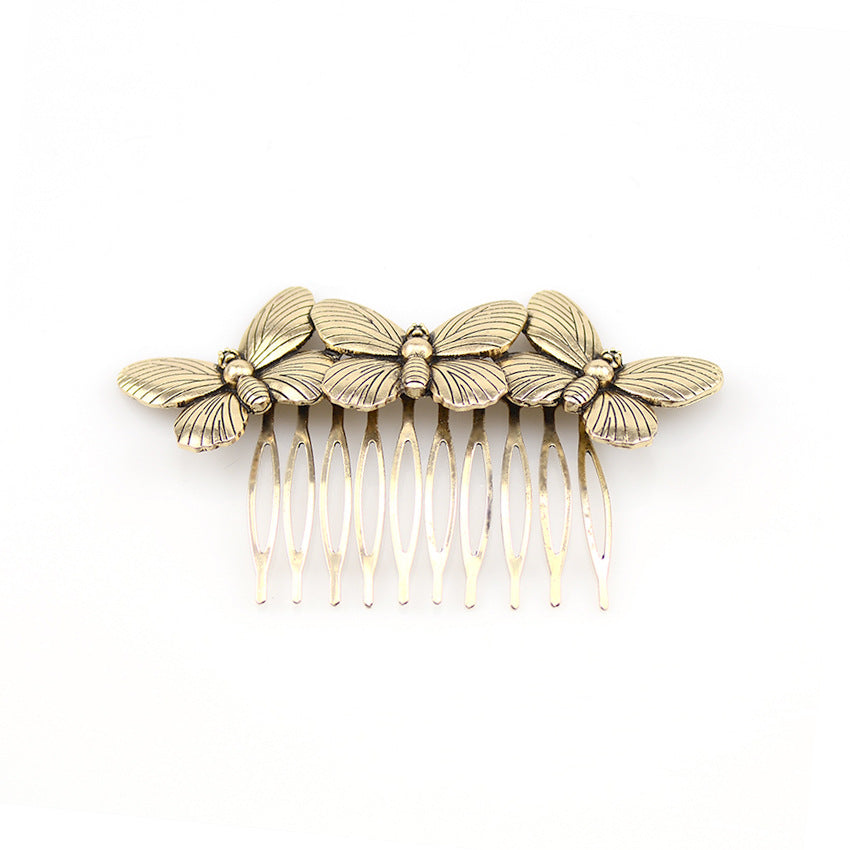 Korean Version Of Creative Headdress Retro Exaggerated Feather Leaf Spring Hairpin