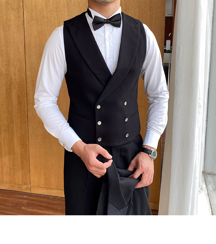 Men's Slim Fit Versatile Fashion Double Breasted Vest