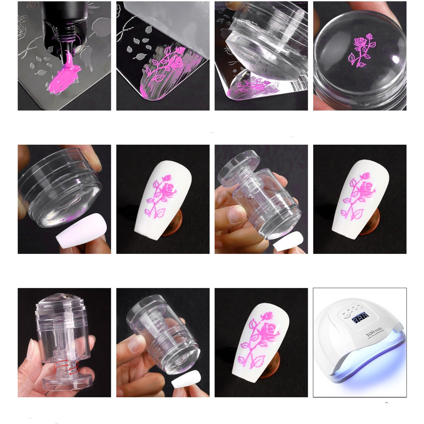Rotatable Transparent Stamp Multi-function