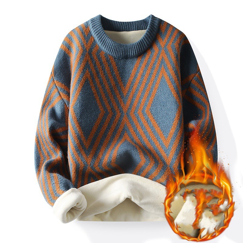 Rundhalset Cashmere Sweater Herrestrik