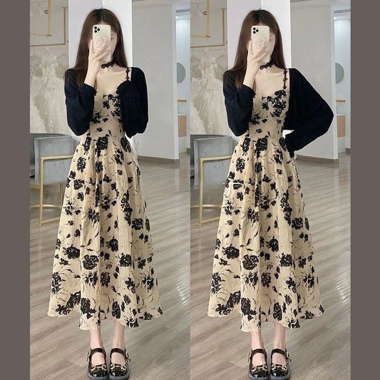 Spring New Arrival French Retro Hepburn-style Elegant Two-piece Set