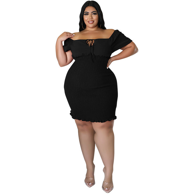 Womens New Summer Off-the-Shoulder Bodycon Dress