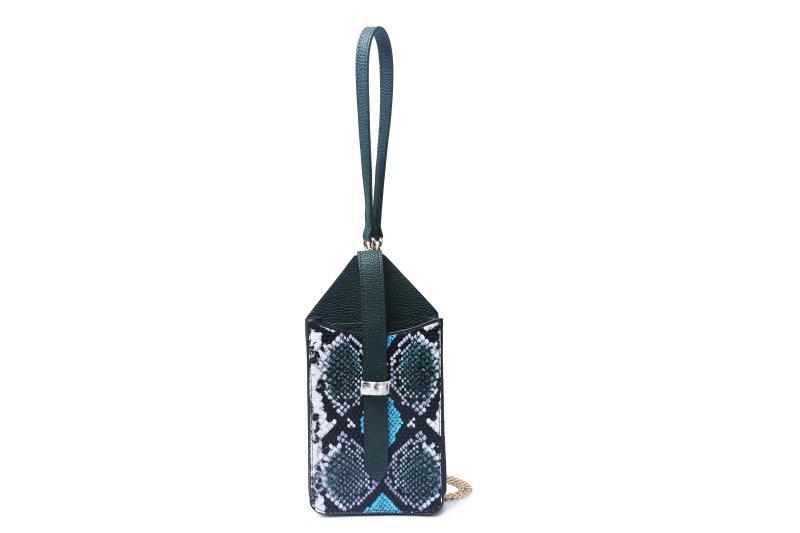Dame Snake Pattern Pu Messenger Bag