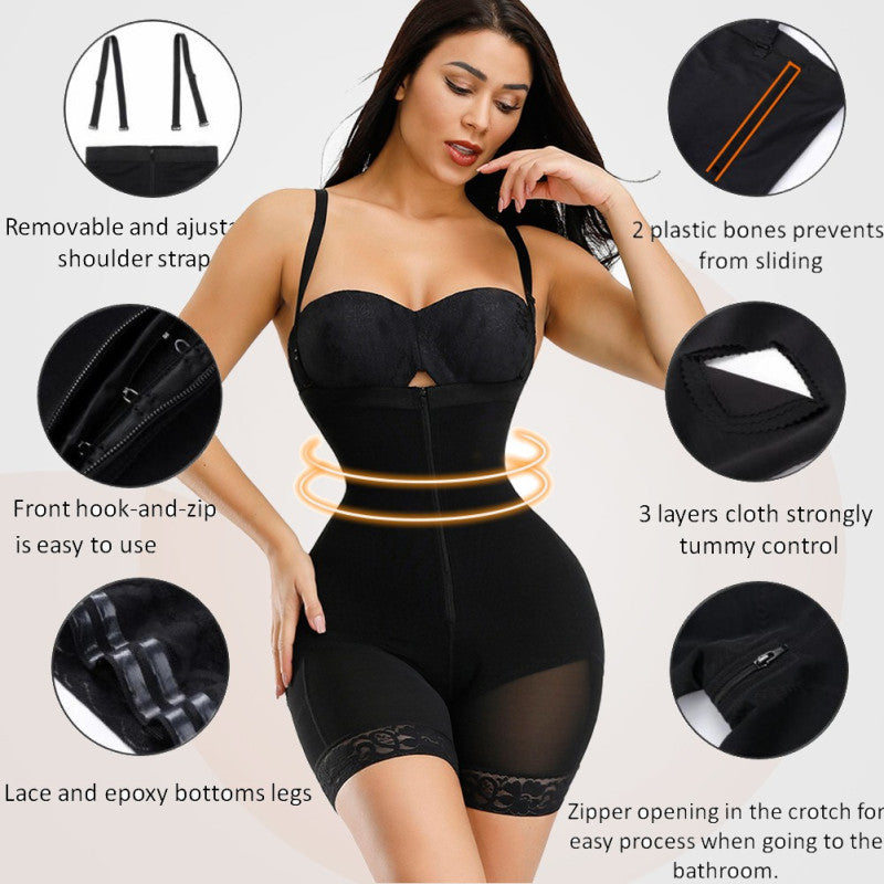 Bottom Zipper Waist And Hip Lift Tight Plus Size Corset
