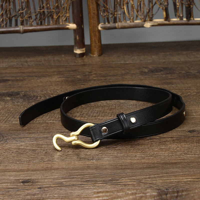 Handmade Retro Women's Fashion Versatile Decorative Thin Belt