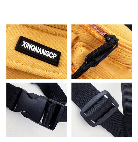 Children's Fashion Simple Canvas Crossbody Waist Bag