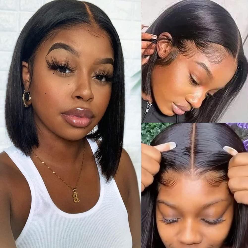Bob Wig Short Hair Female Wig 4X4