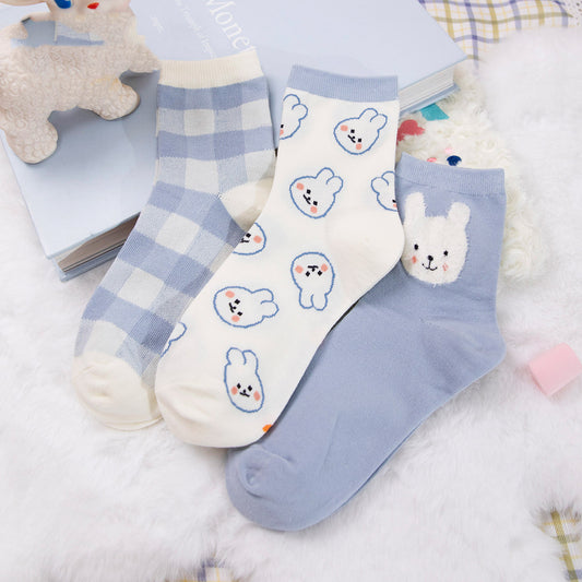 Japanese Mid-tube Socks, Breathable Cotton Socks