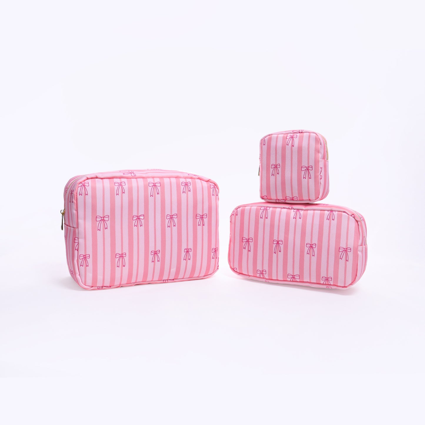 Printed Nylon Cosmetic Bag Travel Portable Storage
