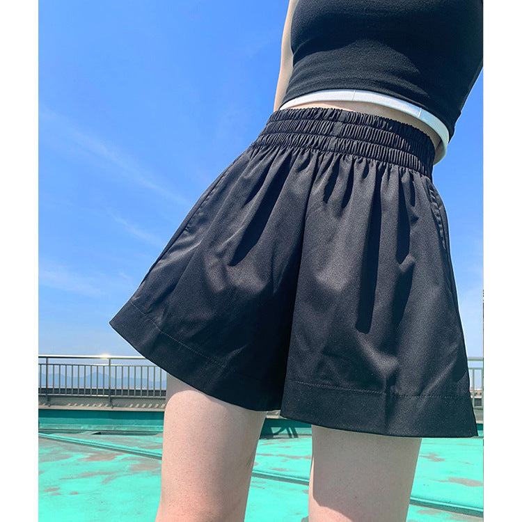 Women's Fashion Simple Solid Color High Waist Shorts