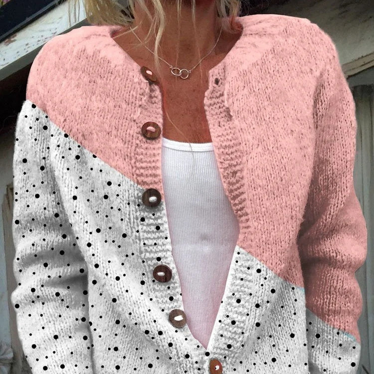 New Geometric 3D Digital Printing Cardigan Sweater