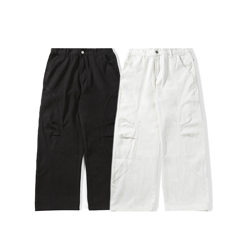 Japanese Curved Soft Pleat Casual Pants All-match Neutral