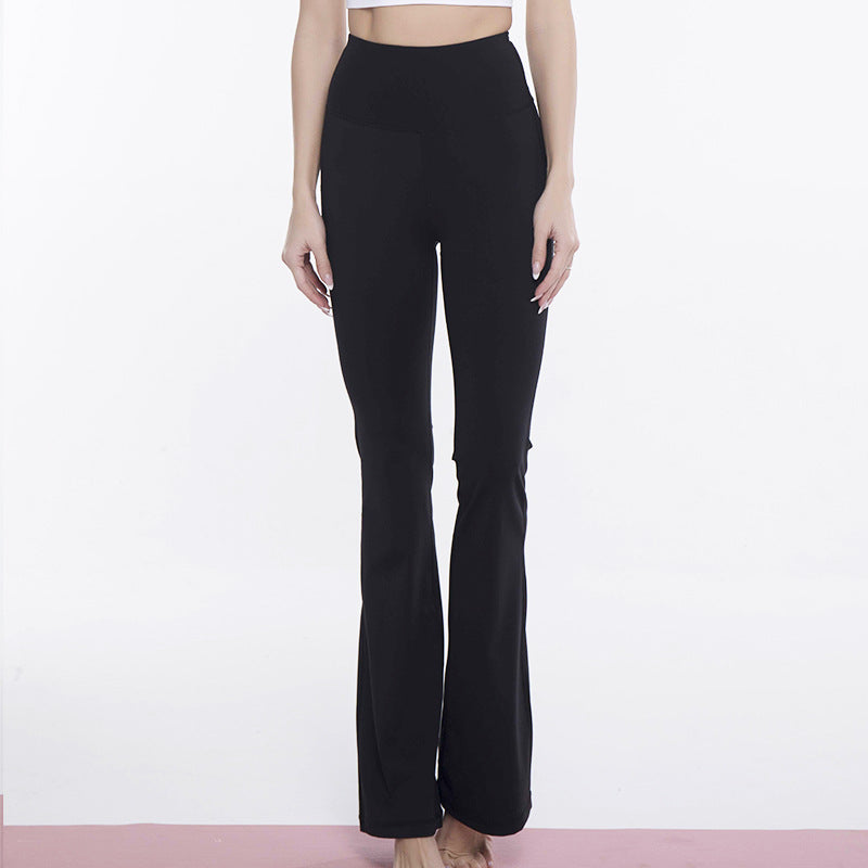Antibacterial High Waist Hip Lift Yoga Pants Women's Casual Fitness Wide-leg Pants