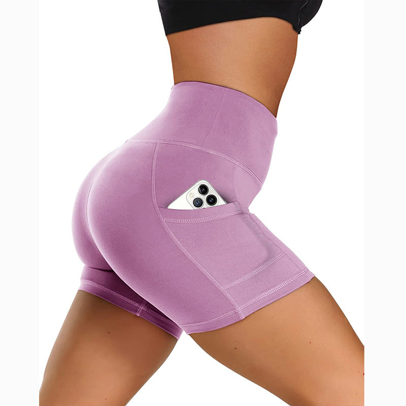 Hip Raise Slim Fit Running Sports Tight Stretch Shorts