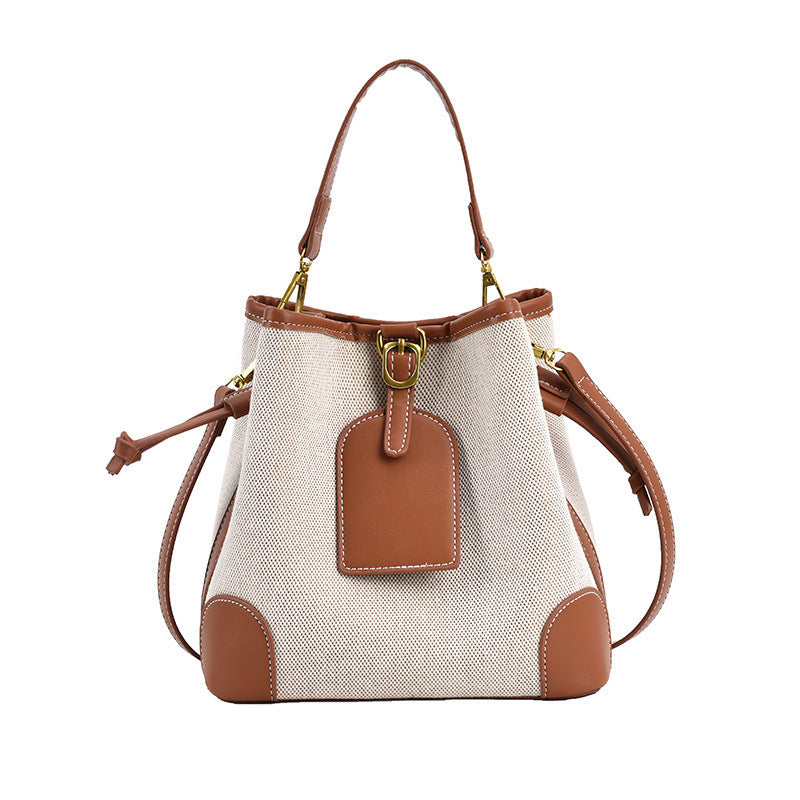 Female Casual New Brand Portable Bucket Bag Canvas