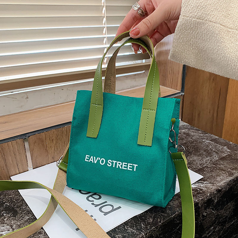 Simple Solid Color Handbag Casual Versatile One Shoulder Crossbody