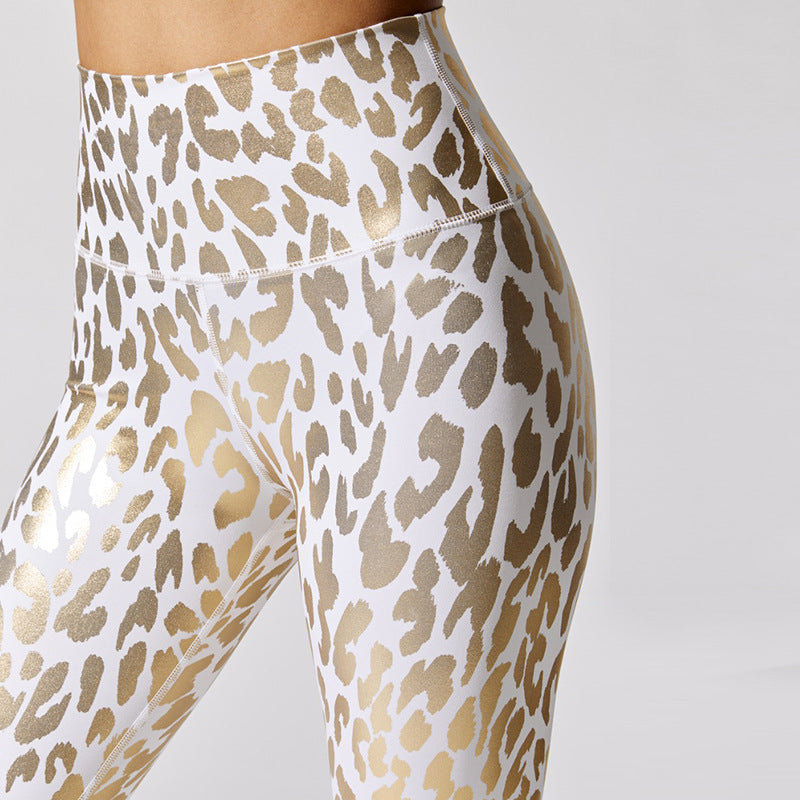 Leopard Print Hip-lifting Fitness Tight Stretch Printed Yoga Pants