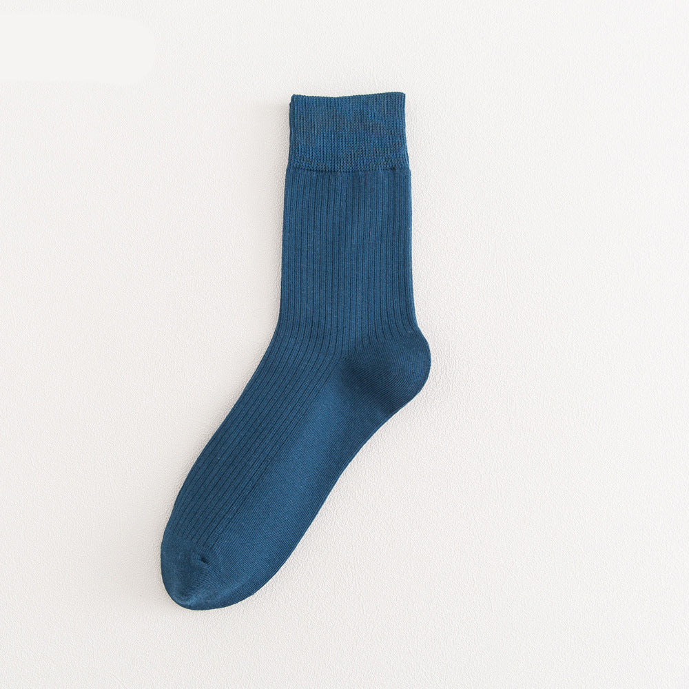 Solid Color Vertical Stripe Deodorant Business Stockings