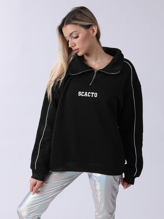 Dame-sweatshirt med lange ærmer