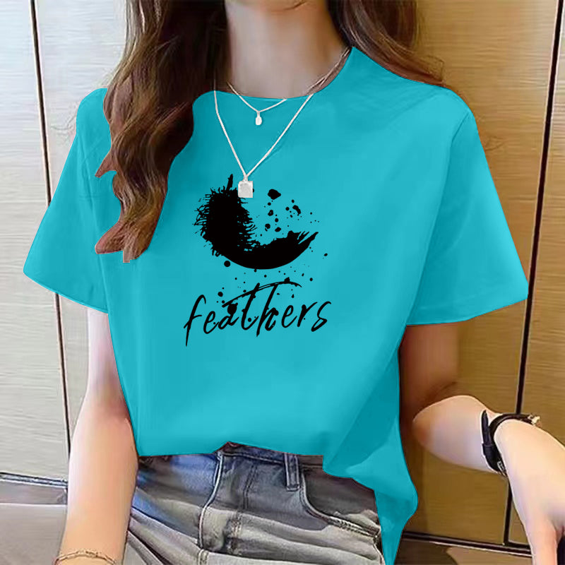 Women's Cute Bear Plus Size Cotton Short Sleeve T-shirt