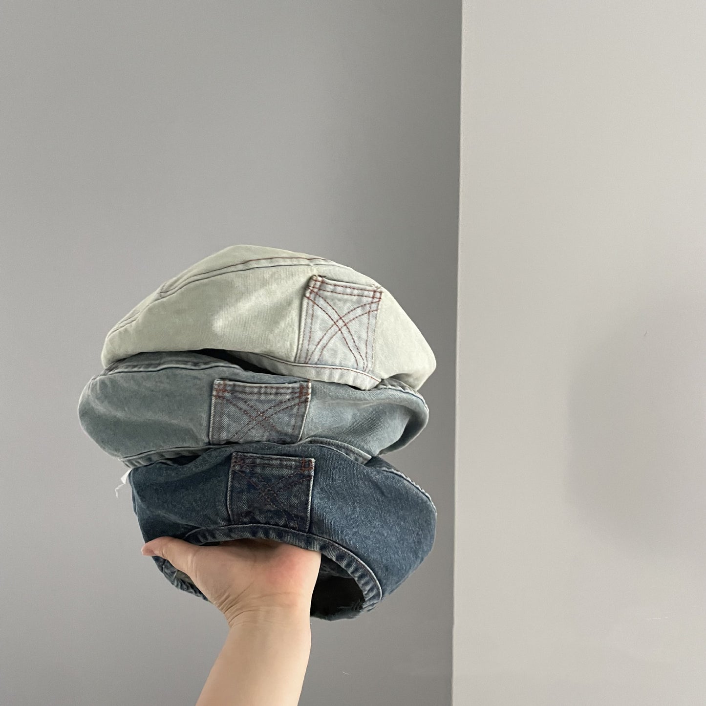Children's Hat Girls Denim Beret Spring, Autumn And Summer