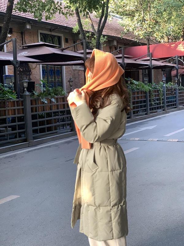 White Duck Down Mid-length Small Jacket