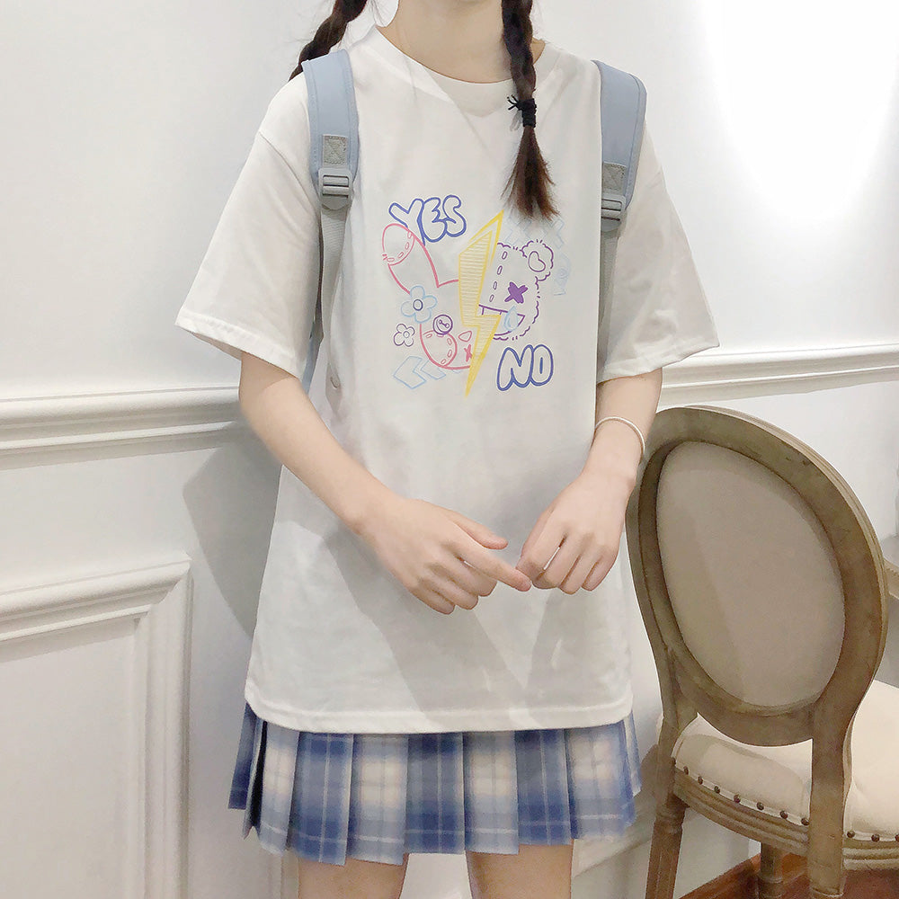Ladies Japanese Loose Cotton Short Sleeves