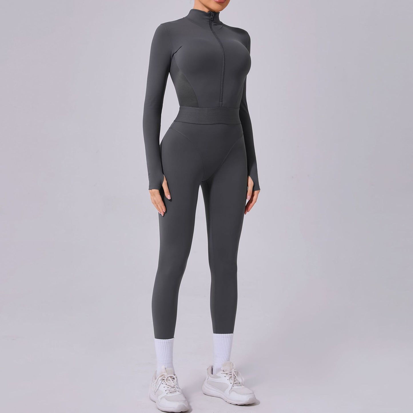 Women's Yoga Jumpsuit Tight Mesh On Both Sides