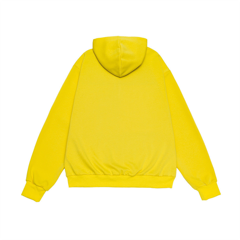 Simple Letter Embroidery Hooded Loose Sweater Men