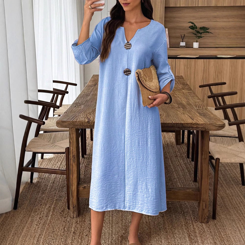 Stylish And Minimalist Design Womens Long Dress