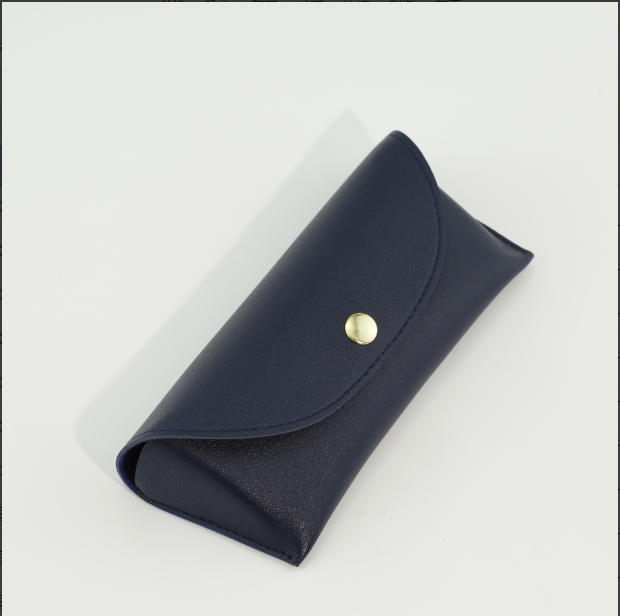 Soft-bag glasses case-PU leather-black-1 piece